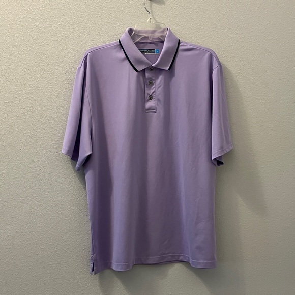 Two Polo Shirts Lavender Roundtree & Yorke and Blue Izod Golf Blue Size Large - Picture 2 of 14